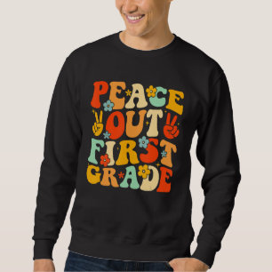 Tschüss erstklassige 1. Klasse Retro Groovy letzte Sweatshirt