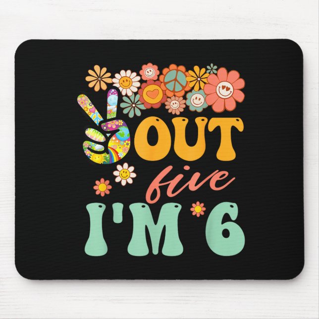 Tschüss fünf 6 groovy 6. herzlichen Glückwunsch zu Mousepad (Vorne)