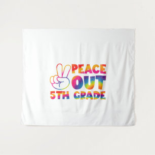 Tschüss fünfte Klasse Tie-Dye letzter Tag 5. Klass Wandteppich