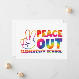 Tschüss Grundschule Tie-Dye letzter Schultag  Ankündigung