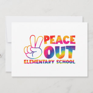 Tschüss Grundschule Tie-Dye letzter Tag  Einladung