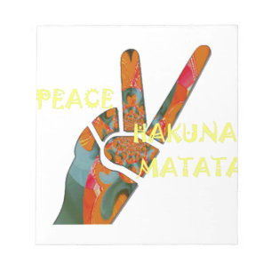 Tschüss: Hakuna Matata Vibes Schild Notizblock