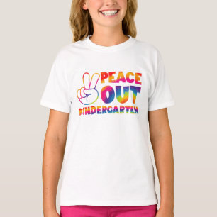Tschüss Kindergarten Tie Dye Letzter Schultag T-Shirt