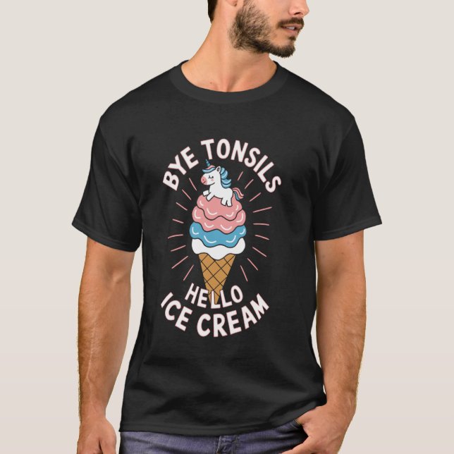Tschüss Mandeln Hallo Eiscreme T-Shirt (Vorderseite)