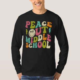 Tschüss Mittelschule Groovy Abschluss Letzter Tag T-Shirt