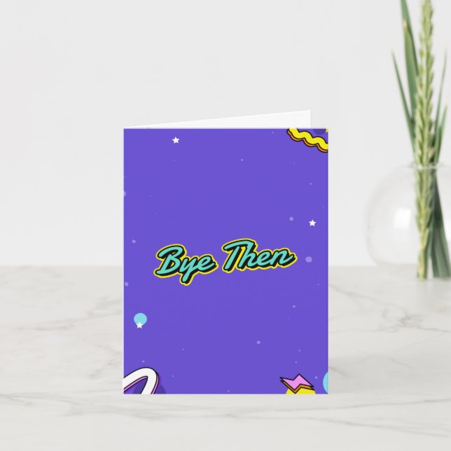 Tschüss. Rude, verlassend Karte. Insider-Meldung b Karte (Vorderseite)