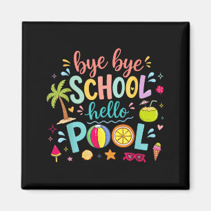 Tschüss Schule Hallo Schwimmbad Mittagessen Damen  Magnet