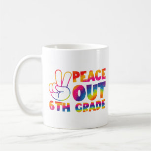 Tschüss sechste Klasse Tie-Dye letzter Tag 6. Klas Kaffeetasse