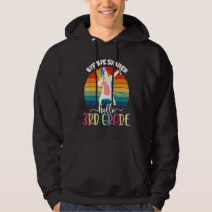 Tschüss Sommer Hallo 3. Klasse Dabbing Einhorn 1.  Hoodie