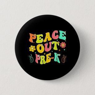 Tschüss Vorschule Groovy Abschied Vorschule Hallo  Button