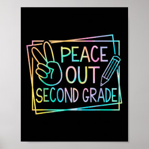 Tschüss Zweite Klasse Letzter Schultag Sommerferie Poster