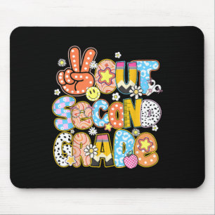 Tschüss Zweite Klasse Süße Groovy Letzter Tag der Mousepad