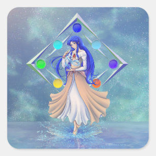 TSDS: Miral Akemi Cover Art Quadratischer Aufkleber