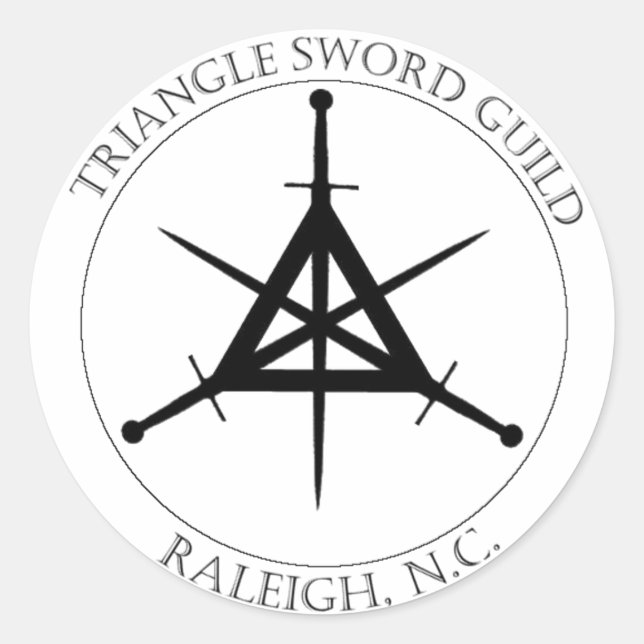 TSG-Siegel-Aufkleber (schwarz auf weiß) Runder Aufkleber (Vorderseite)