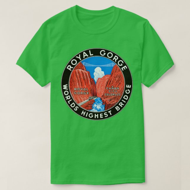 TShirt der Royal Gorge Bridge der 30er Jahre (Design vorne)