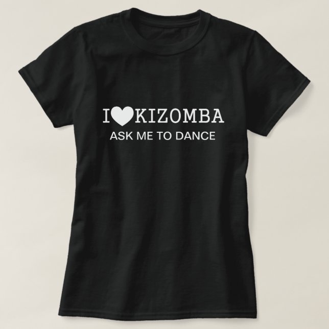 Tshirt „Love Kizomba“ p/„I“ Frau (Design vorne)