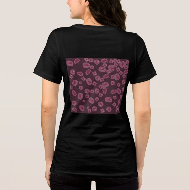 Tshirt mit fantastischen rosa Feen auf schwarzem G (Rückseite)