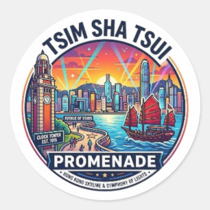 TSIM SHA TSUI PROMENADE RUNDER AUFKLEBER