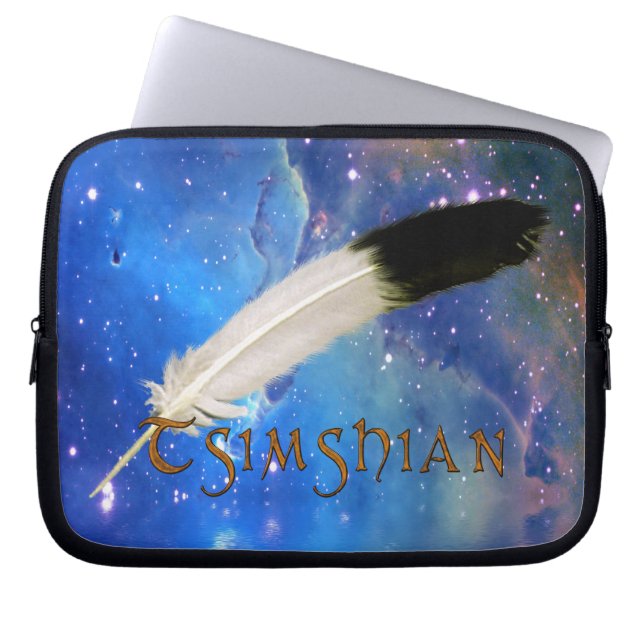 TSIMSHIAN Nation & Feather Space Laptop Sleeve (Vorderseite)