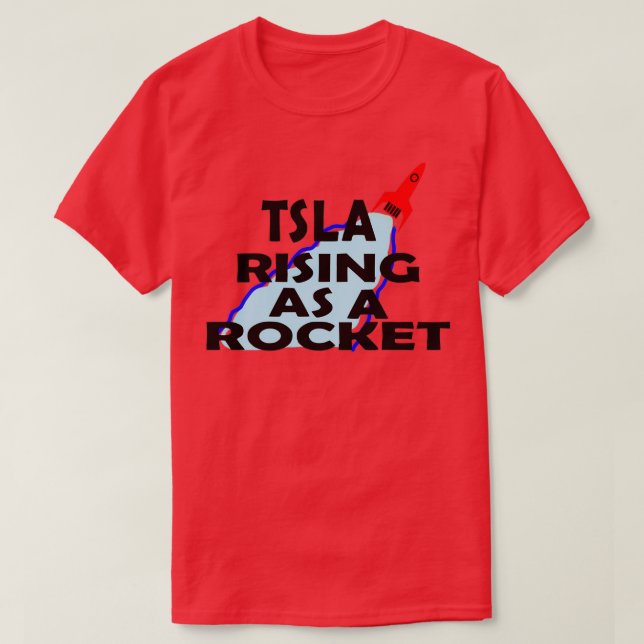 Tsla als Rakete 1 T-Shirt (Design vorne)