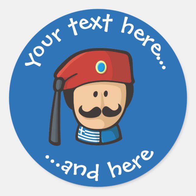 Tsolias Head Runder Aufkleber (Vorderseite)