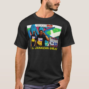 TST ALLE JAMAIKANISCHEN MÄDCHEN. Einfaches dunkles T-Shirt
