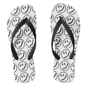 ㋡ Tsu Kana Katakana Lächeln Emoji / Emoticon Flip Flops