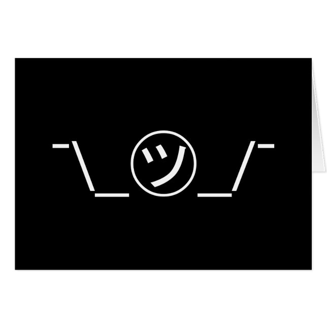 Tsu Kana Shrug Emoticon Ø\_ ㋡_/ Japanisch Kaomoji (Vorderseite (Horizontal))