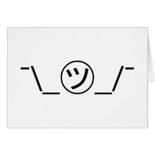 Tsu Kana Shrug Emoticon Ø\_ ㋡_/ Japanisch Kaomoji