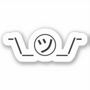 Tsu Kana Shrug Emoticon Ø\_ ㋡_/ Japanisch Kaomoji  Aufkleber