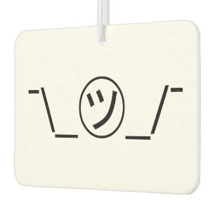 Tsu Kana Shrug Emoticon Ø\_ ㋡_/ Japanisch Kaomoji Autolufterfrischer