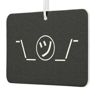 Tsu Kana Shrug Emoticon Ø\_ ㋡_/ Japanisch Kaomoji Autolufterfrischer