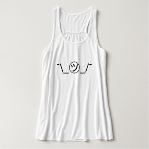 Tsu Kana Shrug Emoticon Ø\_ ㋡_/ Japanisch Kaomoji Tank Top