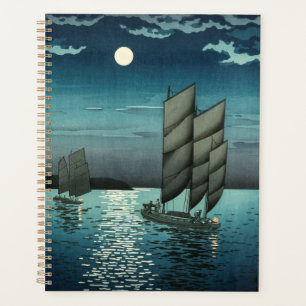 Tsuchiya Koitsu - Boote bei Shinagawa, Nacht Planer