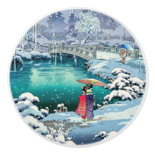 Tsuchiya Koitsu - Frühjahrsschnee bei Maruyama Keramikknauf