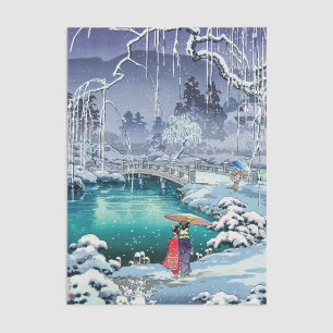 Tsuchiya Koitsu - Frühjahrsschnee bei Maruyama Seidenpapier