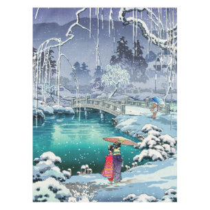 Tsuchiya Koitsu - Frühjahrsschnee bei Maruyama Tischdecke