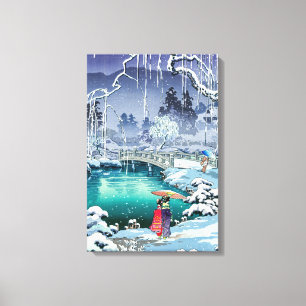 Tsuchiya Koitsu - Frühlings-Schnee bei Maruyama Leinwanddruck