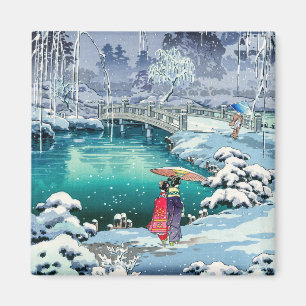 Tsuchiya Koitsu - Frühlings-Schnee in Maruyama Magnet