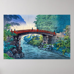 Tsuchiya Koitsu - Heilige Brücke in Nikko Poster