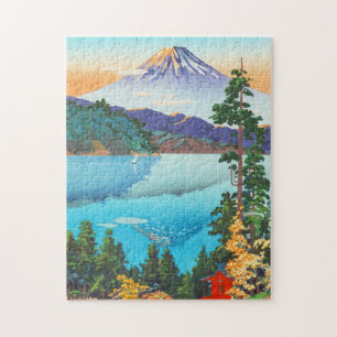 Tsuchiya Koitsu Lake Ashi in Hakone Hills Art Puzzle