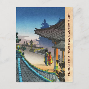 Tsuchiya Koitsu Miidera Temple Abend shanga Postkarte