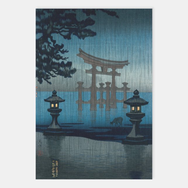 Tsuchiya Koitsu - Miyajima im Regen Geschenkpapier Set (Von Creator hochgeladen)