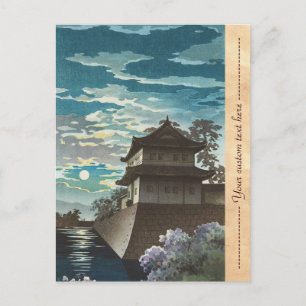 Tsuchiya Koitsu, Nachtansicht der Burg Nijo in Kyo Postkarte