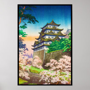 Tsuchiya Koitsu Nagoya Schlossschienbein hanga Poster