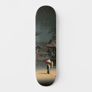 Tsuchiya Koitsu - Schnee am Nezu-Schrein Skateboard