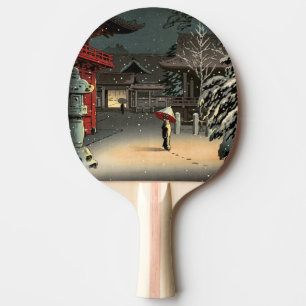 Tsuchiya Koitsu - Schnee am Nezu-Schrein Tischtennis Schläger