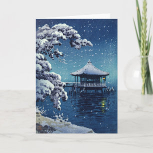 Tsuchiya Koitsu - Schnee auf dem Ukimido in Katada Karte