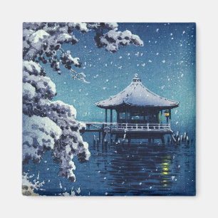Tsuchiya Koitsu - Schnee auf dem Ukimido in Katada Magnet