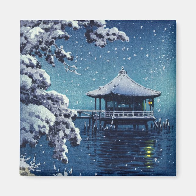 Tsuchiya Koitsu - Schnee auf dem Ukimido in Katada Magnet (Vorne)
